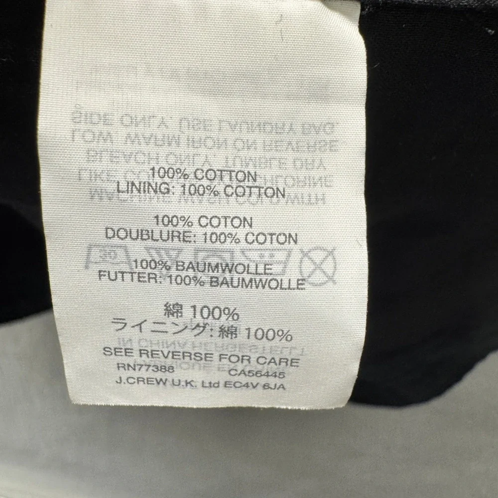 J.Crew Shift Dress Womens 4 Flutter Sleeve Black Eyelet Cocktail Coastal Date